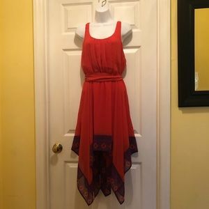 Mark. 🍊Orange w/ purple accent southwestern dress